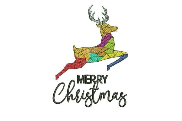 Abstract Polygonal Deer Embroidery Review