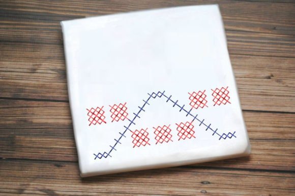 Abstract Red Blue Shape Embroidery Review