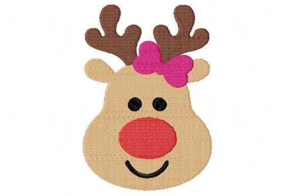 Christmas Girl Reindeer Face Embroidery Review