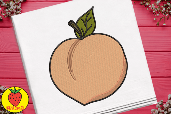 Cute Peaches and Leaves Embroidery Review