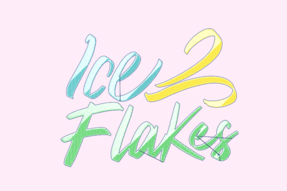 Ice Flakes Lettering Embroidery Review