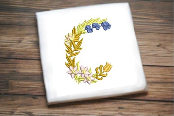 Letter C in Beautiful Flower Embroidery Design Review