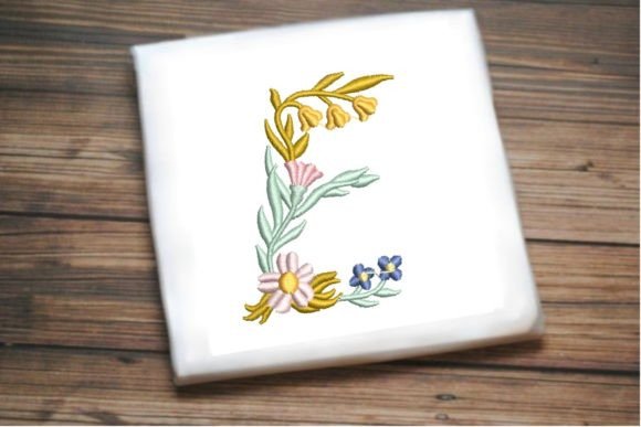 Letter E in Beautiful Flower Embroidery Review