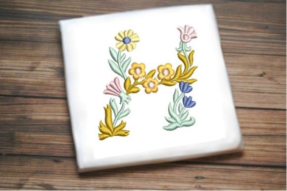 Letter H in Beautiful Flower Embroidery Review