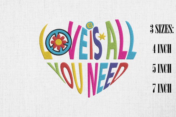 Love is All You Need Hippie Embroidery Review