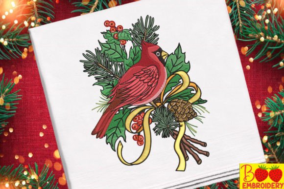 Red Cardinal Bird Christmas Embroidery Review
