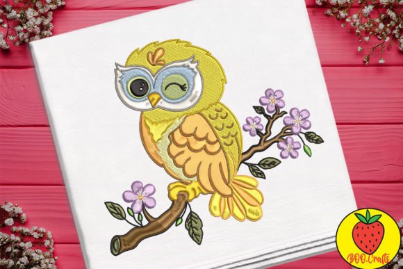 Review of Lovely Golden Owl Embroidery Design