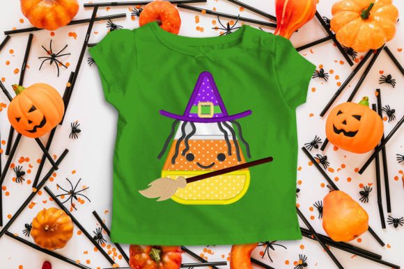 Spooky Candy Corn Witch Applique Review