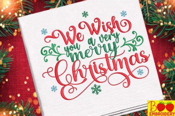 We Wish You a Very Merry Christmas Embroidery
